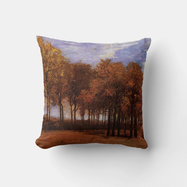 Autumn Landscape by Vincent van Gogh Cushion (Front)