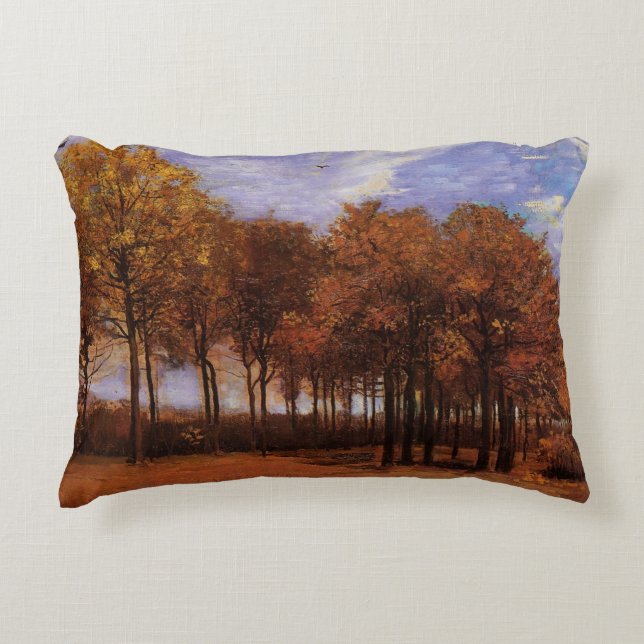 Autumn Landscape by Vincent van Gogh Decorative Cushion (Front)