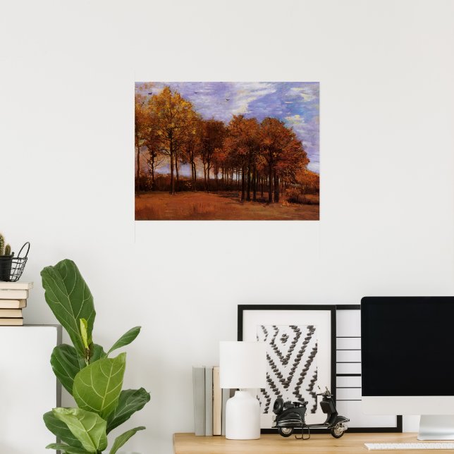 Autumn Landscape by Vincent van Gogh Poster (Home Office)