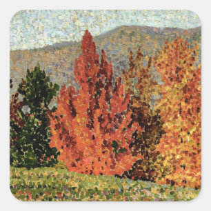 Autumn Landscape, c.1903 (oil on canvas) Square Sticker