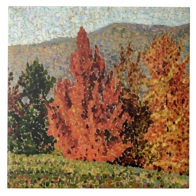 Autumn Landscape, c.1903 (oil on canvas) Tile (Front)