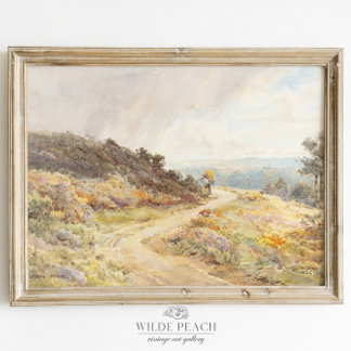 Autumn Landscape Fall Trees vintage painting Poster