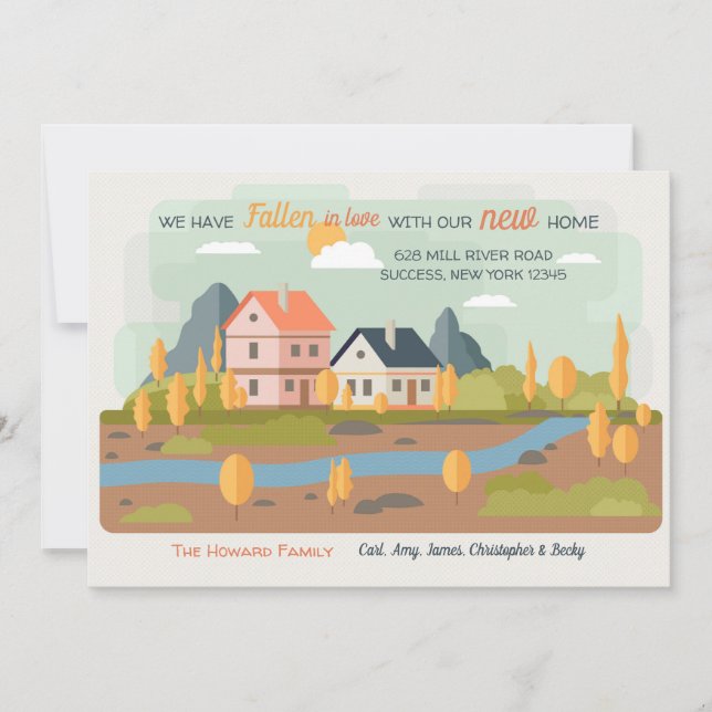 Autumn Landscape Moving Announcement (Front)