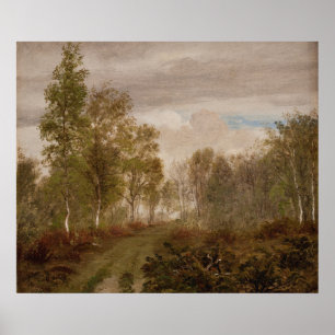 Autumn landscape P. C. Skovgaard, vintage oil Poster