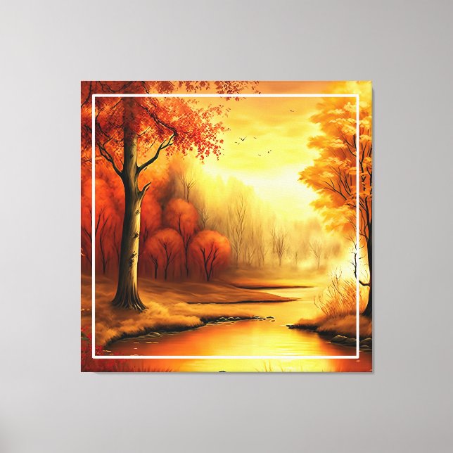 Autumn Landscape Painting-68754 Canvas Print (Front)