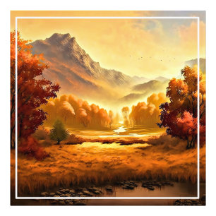 Autumn Landscape Painting-68754 Photo Print