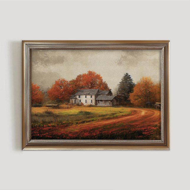 Autumn Landscape Print, Fall Foliage Wall Art, Rus Poster (Creator Uploaded)