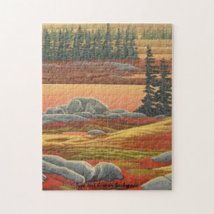 Autumn Landscape Puzzle Personalised Polar Bears