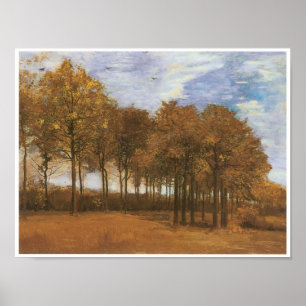 Autumn Landscape Trees Poster