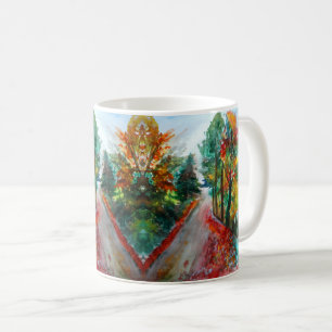 Autumn Landscape  Watercolor  Classic White Mug