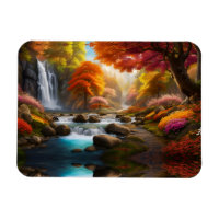 Autumn Landscape Waterfalls in the Park