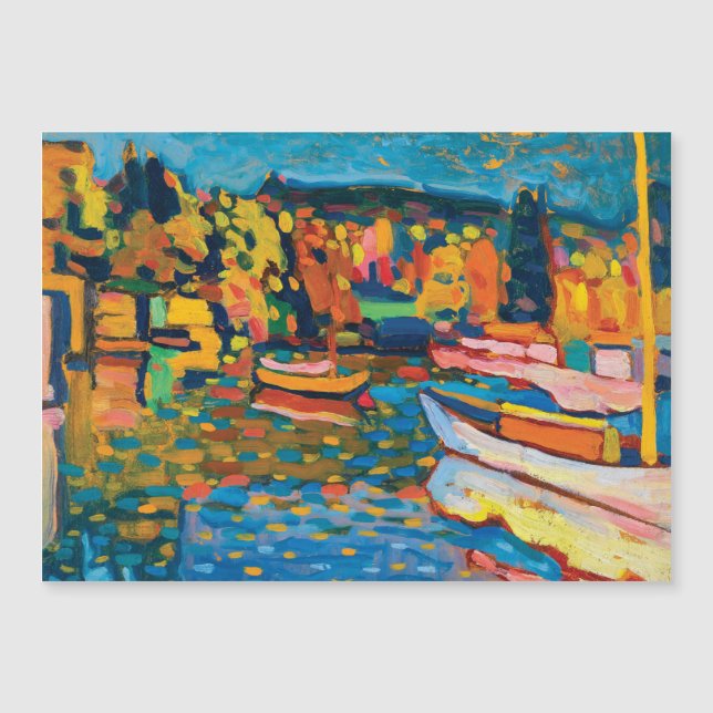 Autumn Landscape with Boats by Wassily Kandinsky (Front)