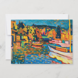 Autumn Landscape with Boats by Wassily Kandinsky Card