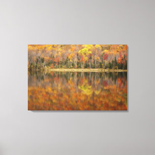 Autumn landscape with lake, Vermont, USA 3 Canvas Print