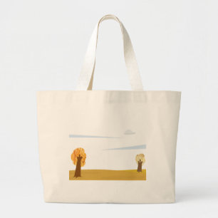 autumn landscape with trees,hills,cloud large tote bag