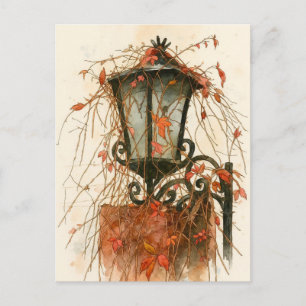 Autumn Lantern Magic Postcard