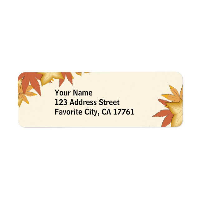 Autumn Laves Address Labels (Front)