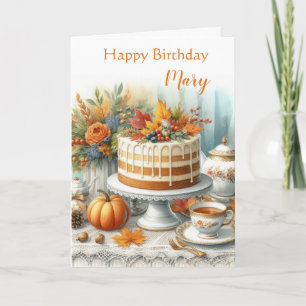 Autumn Layer Cake Cozy Fall Birthday  Card