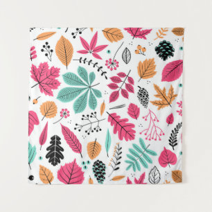 Autumn Leaf Abstract Seamless Pattern Tapestry