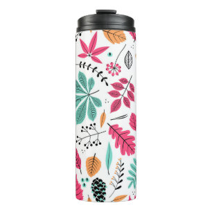 Autumn Leaf Abstract Seamless Pattern Thermal Tumbler