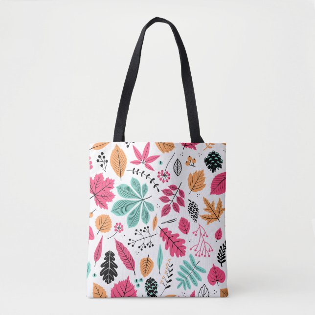 Autumn Leaf Abstract Seamless Pattern Tote Bag (Front)