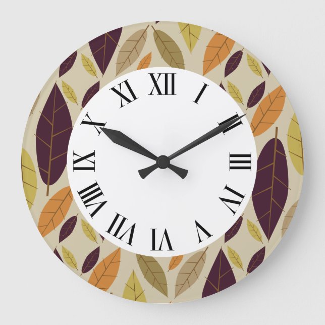 Autumn Leaf Assortment wall clock (Front)