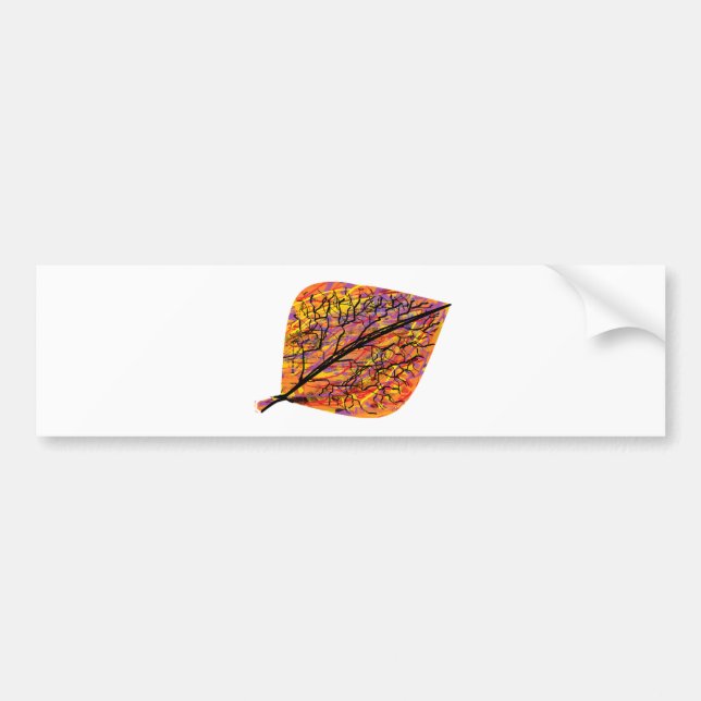 Autumn Leaf Bumper Sticker (Front)