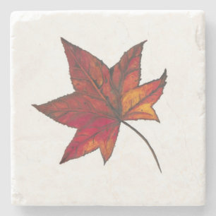 Autumn Leaf Ceramic Coaster 3