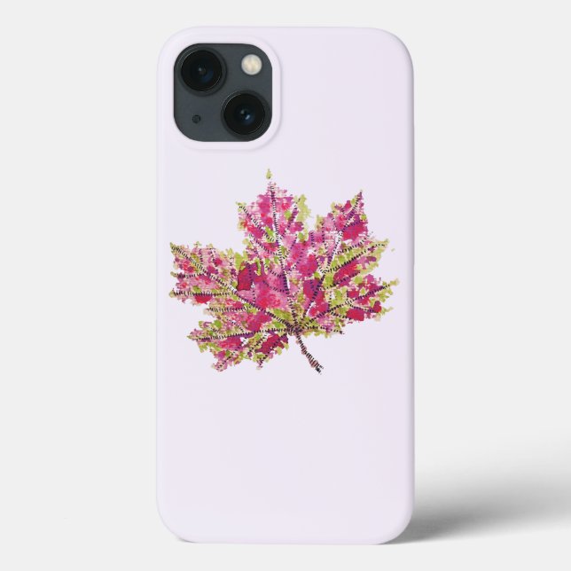 Autumn Leaf Colourful Watercolor Boho Case-Mate iPhone Case (Back)