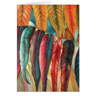 autumn leaf colours original stylised modern art