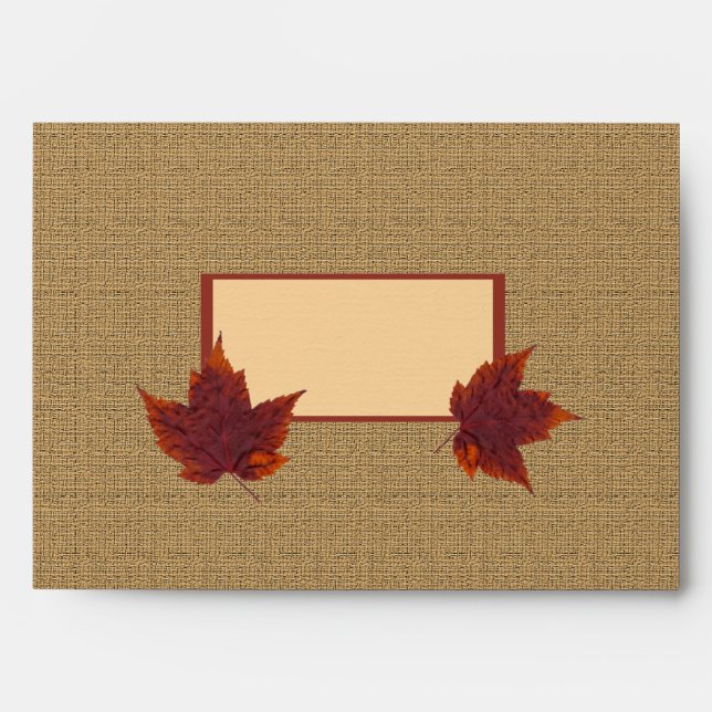 Autumn Leaf Envelope for 5"x7" Sizes (Front)