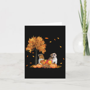 Autumn Leaf Fall Dog Lover Halloween Thanksgiving  Card