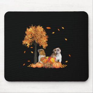 Autumn Leaf Fall Dog Lover Halloween Thanksgiving  Mouse Mat