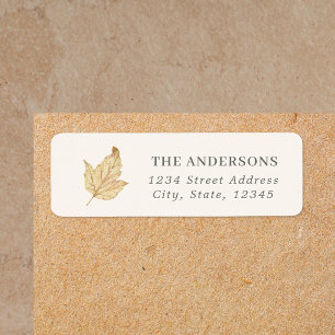 Autumn Leaf Family Name Return Address
