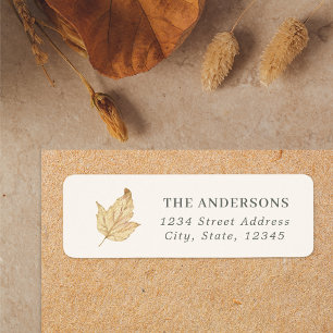 Autumn Leaf Family Name Return Address