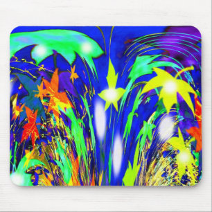 Autumn leaf lights art mouse mat