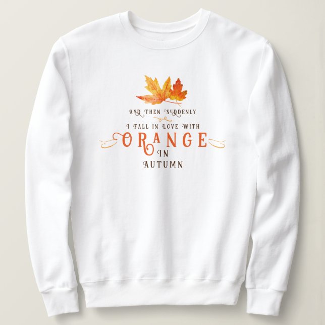 Autumn Leaf Orange Sweatshirt (Design Front)