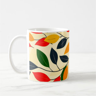 Autumn Leaf Pattern Coffee Mug