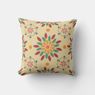 Autumn leaf pattern cushion