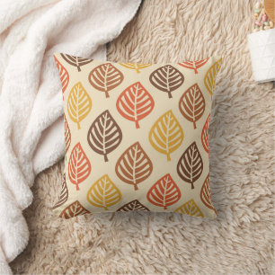 Autumn Leaf Pattern in Fall Colours Cushion