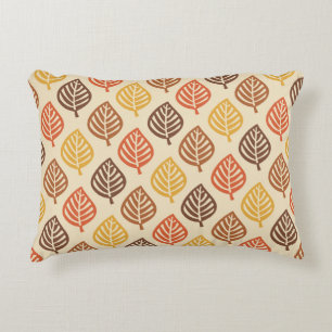 Autumn Leaf Pattern in Fall Colours Decorative Cushion