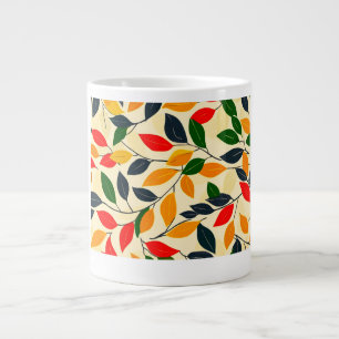 Autumn Leaf Pattern Large Coffee Mug