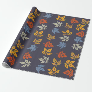 Autumn Leaf Pattern Wrapping Paper