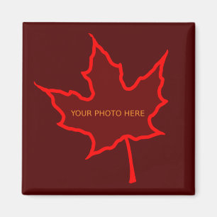 Autumn Leaf Photo Template Magnet