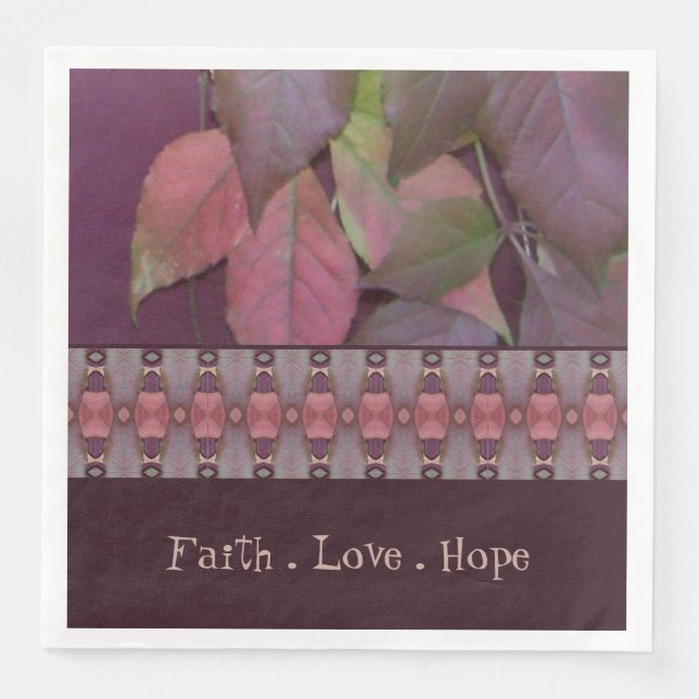 Autumn Leaf Photograph Image Napkin (Front)