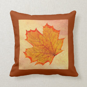 Autumn leaf pillow