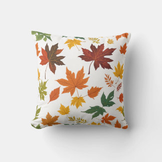 Autumn leaf pillow cushion