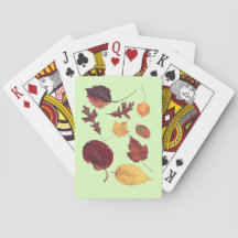 Autumn Leaf Scan playing cards