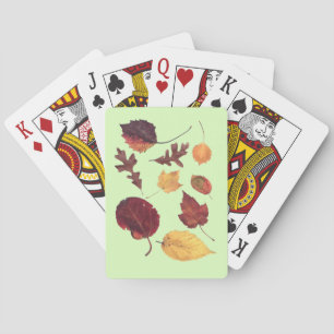 Autumn Leaf Scan playing cards