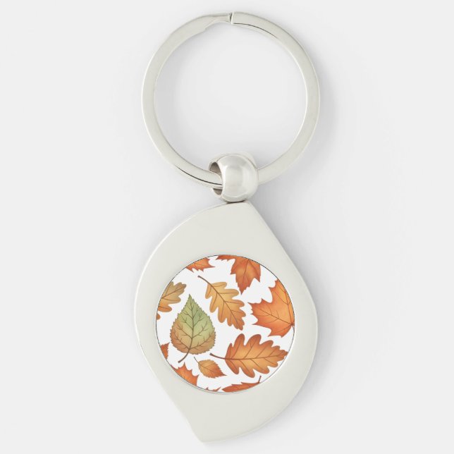 Autumn Leaf Seamless Key Ring (Front)